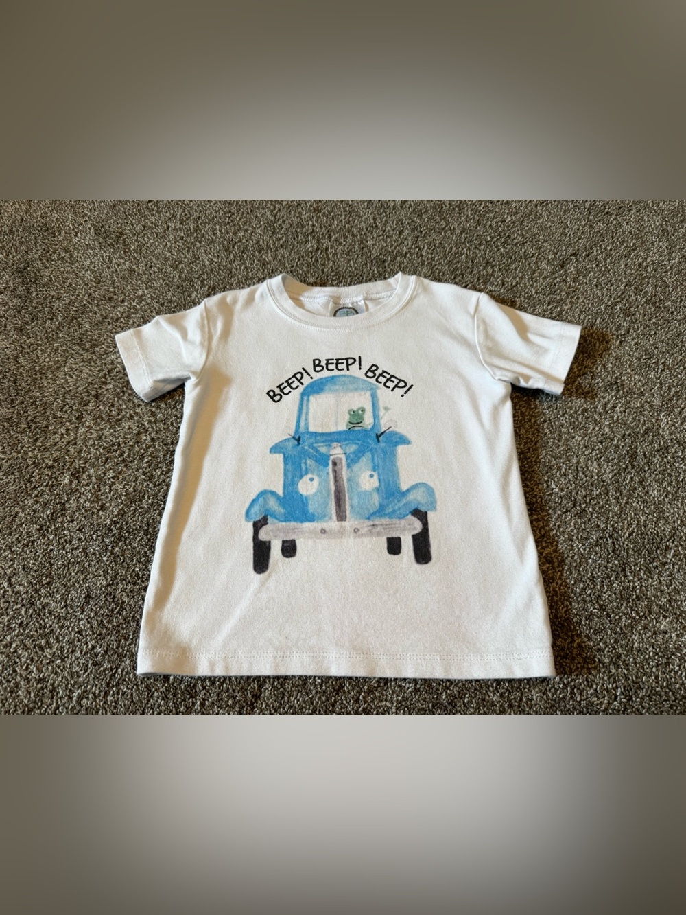 Blanks Boutique “Little Blue Truck” Beep Beep Beep toddler boy 4T white t shirt